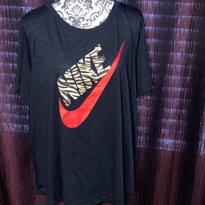 Nike Animal Print Red Swoosh